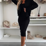 Nika | Robe midi confortable et gilet