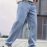 Jean Heren Droit Légèrement Lavé - Velanza