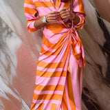 Weronika | Robe portefeuille à motifs