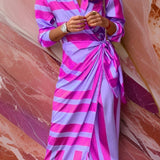 Weronika | Robe portefeuille à motifs