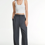 Paulina | Pantalon à jambes larges et plis – élégance à chaque pas