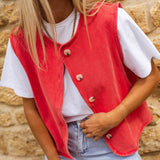 Żaneta | Gilet décontracté avec boutons pour tous les jours