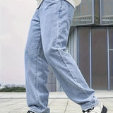 Jean Heren Droit Légèrement Lavé - Velanza