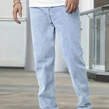 Jean Heren Droit Légèrement Lavé - Velanza