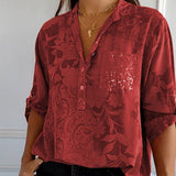 Stefania | Chemise Intemporelle avec Imprimé, Col et Boutons