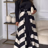 Yvonne | Robe maxi à rayures