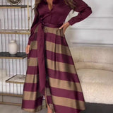Yvonne | Robe maxi à rayures
